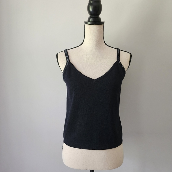 St.‎ John Evening Santana Knit Studded Black Tank Top Size Small - Picture 2 of 9